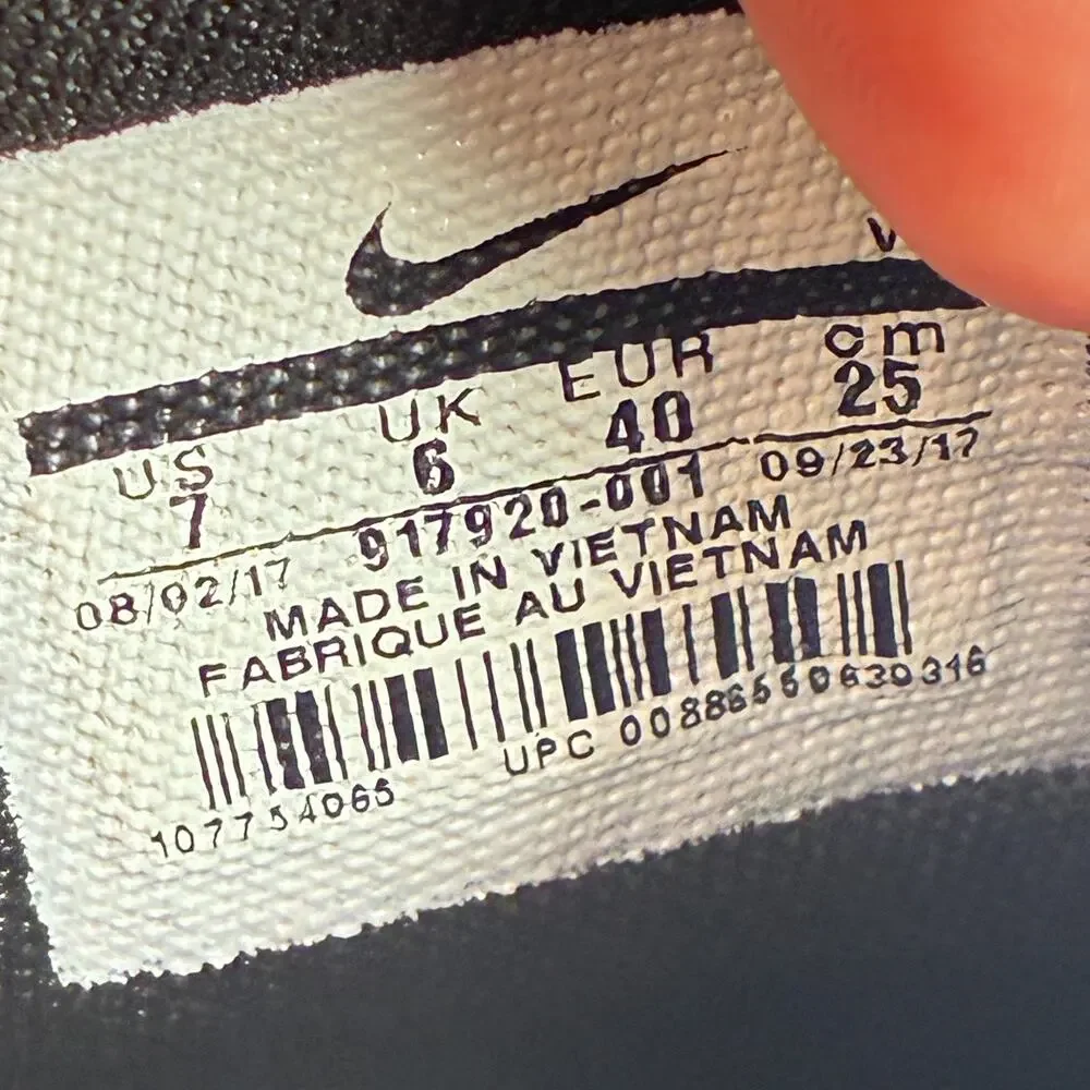 Nike Force Air Trout 4 Pro Black White Baseball Cleats 917920-001 Men's Size 7
